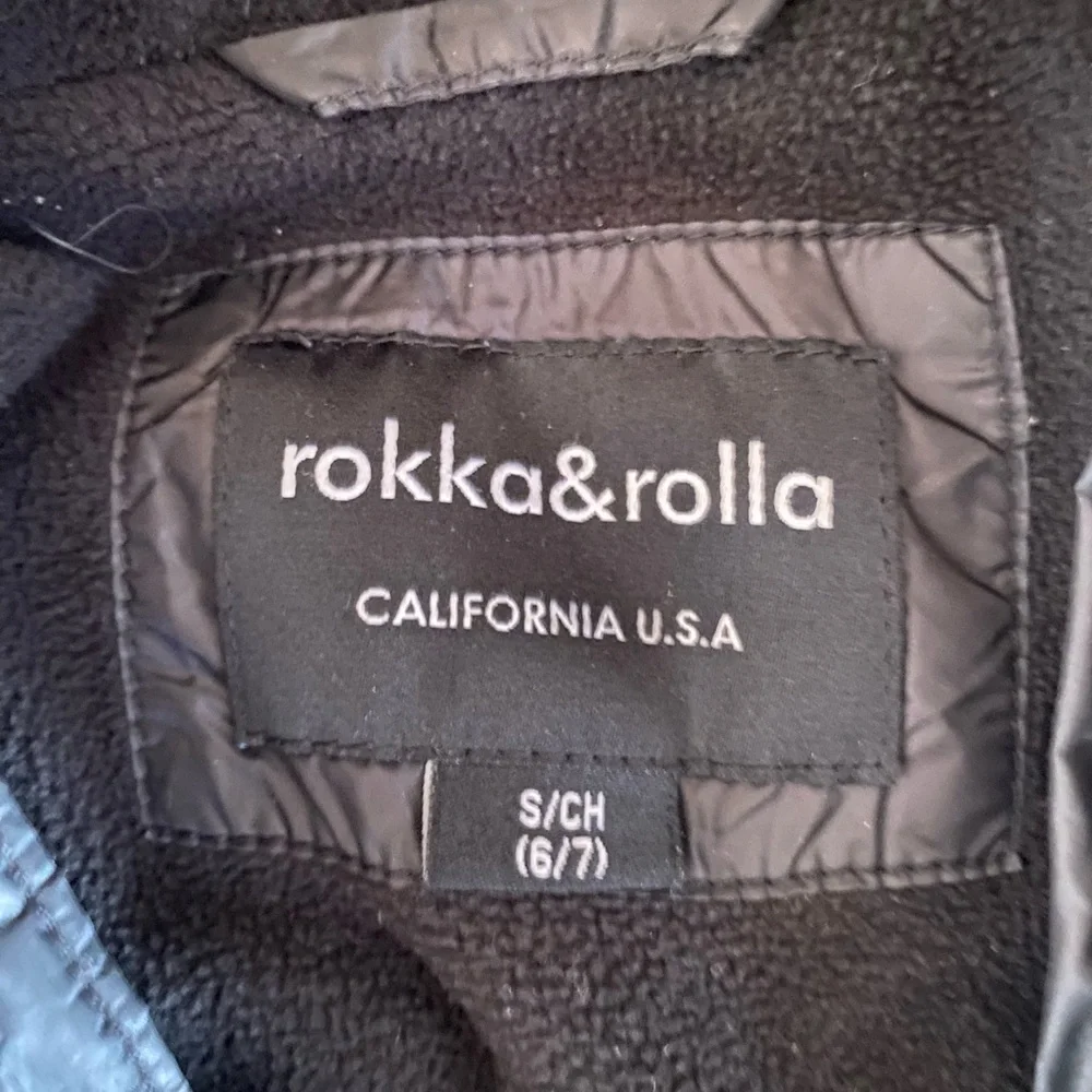 Rokka and Rolla Children's Black‎ Hooded Puffer Jacket size 6